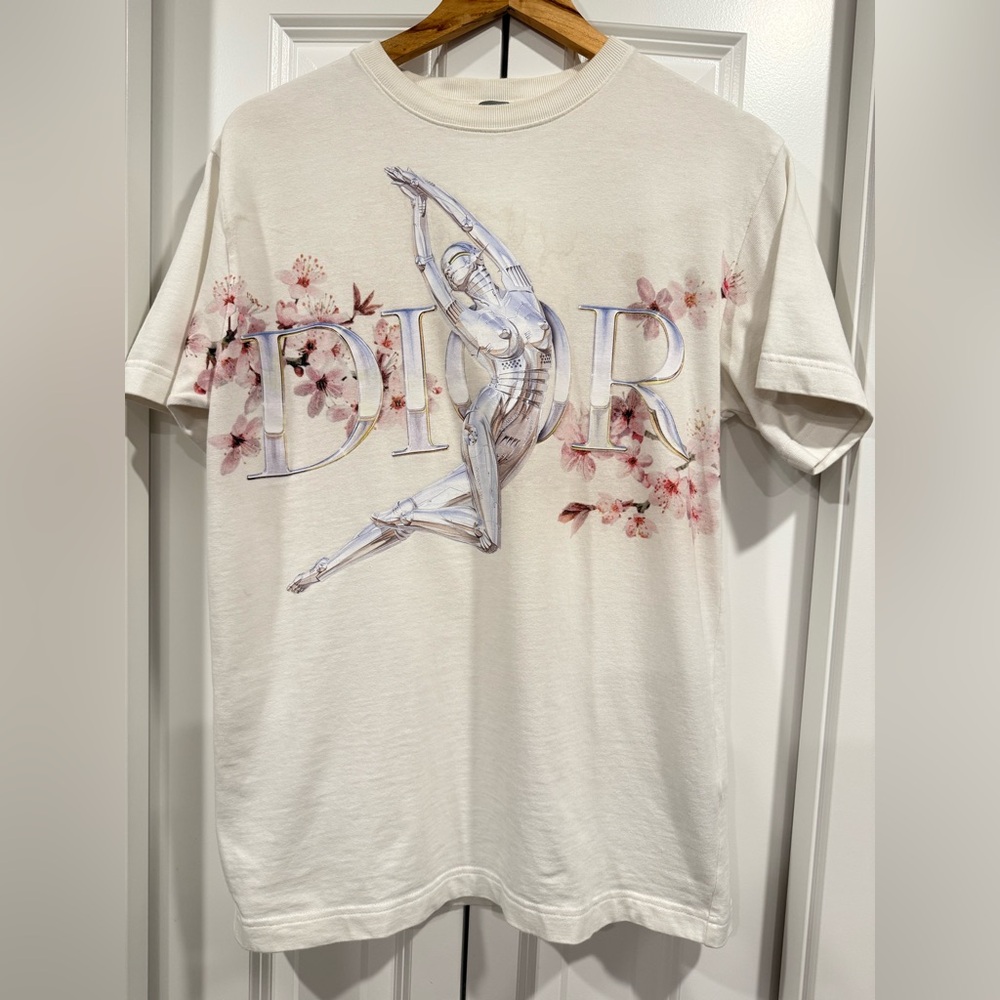 Dior Graphic T-Shirt with Floral Design